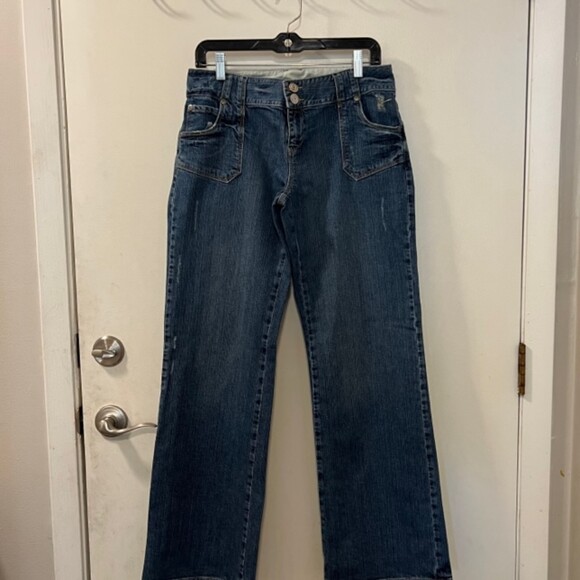 Banana Republic Womens Blue Contoured Boot Cut Stretch Mid Rise Denim Jeans Sz 8 - Picture 6 of 12